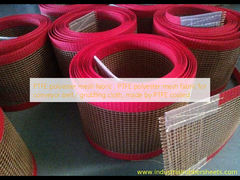 PTFE polyester mesh fabric , PTFE polyester mesh fabric for conveyor belt / griddling cloth, made by PTFE coated