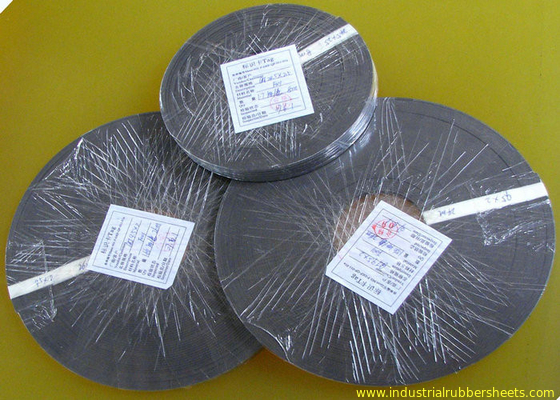 Brown PTFE Guide Stripe Tape (GST) with 60%PTFE + 40%bronze for High Temperature -60°C to +260°C and Low Friction Coefficient<0.04