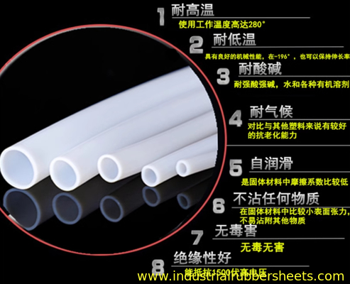 Id1mm X Od2mm X 100m White PTFE Hose For High Temperature