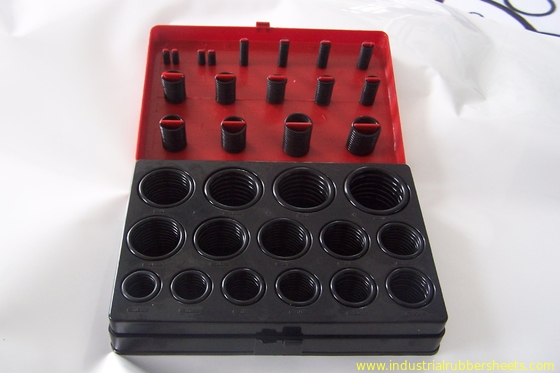 NBR Rubber O Ring Kit ISO3601 AS568A DIN3771 JIS B2401 Standard,Yellow and Red Color