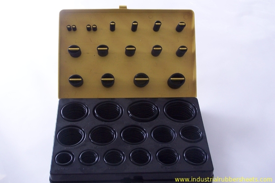 NBR Rubber O Ring Kit ISO3601 AS568A DIN3771 JIS B2401 Standard,Yellow and Red Color
