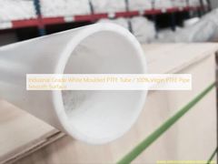 لوله PTFE سفید قالب بندی شده درجه صنعتی / لوله PTFE 100٪ سطح صاف