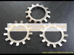 SS304 ، SS316 فولادی قفل شوینده با دندان های بیرونی رنگ طبیعی