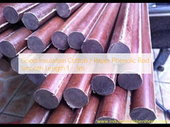 عایق بندی خوب پنبه / کاغذ میله فنولیک طول صاف 1 - 3m