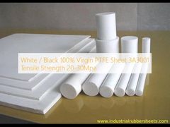 ورق PTFE باکره 100% سفید / مشکی 3A3001 مقاومت کششی 20-30 مگاپاسکال
