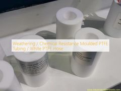 مقاومت در برابر هوازدگی / مقاومت شیمیایی لوله های PTFE قالب‌گیری شده / شیلنگ PTFE سفید