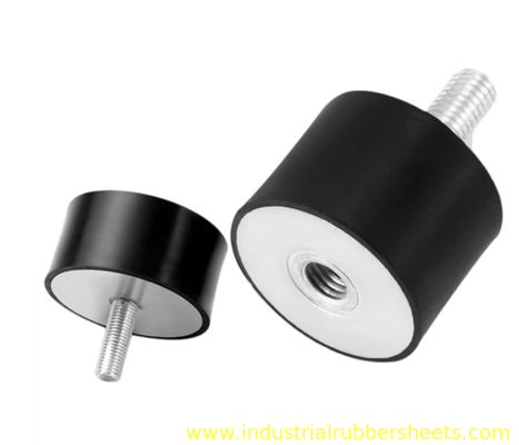 High Vibration Dampening Rubber Shock Mounts Black Rubber Components for Industrial Machinery and Equipment Applications