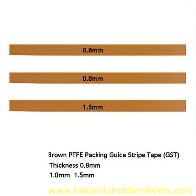 Brown PTFE Guide Stripe Tape (GST) with 60%PTFE+40%bronze for High Wearing Resistance and 15m/s Working Speed