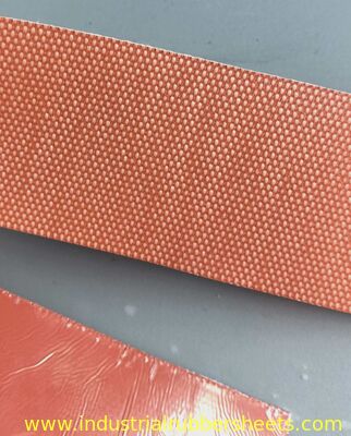 T0.75mm x W1m x L10m Red Silicone Coated Fiberglass Fabric (Rogers Style)