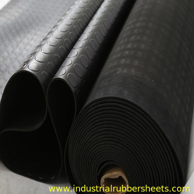 Industrial Use Anti Slip Floor Mat with Round Button Surface and 3mm Thickness for Oil Resistance