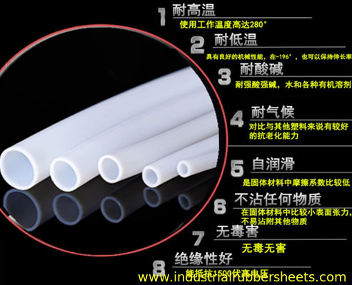 Id1mm X Od2mm X 100m لوله PTFE سفید برای دمای بالا
