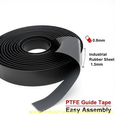 0.8mm Thickness 60%PTFE+40%Bronze Industrial Rubber Sheet PTFE Guide Tape with 15m/s Working Speed