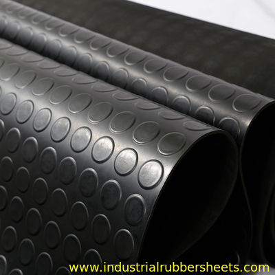 کفپوش ضد لغزش صنعتی با سطح دکمه گرد و ضخامت 3 میلی‌متر برای مقاومت در برابر روغن